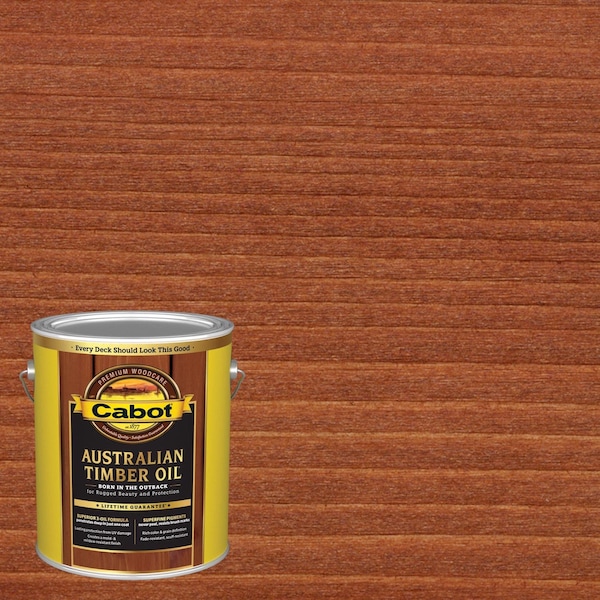 Cabot Australian Timber Oil Transparent Jarrah Brown Oil-Based Australian Timber Oil 1 gal 140.0003460.007 - main